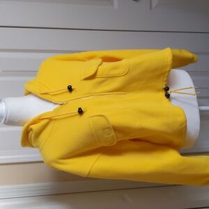 Vintage Victoria Secret Cropped Fleece Hoodie Yellow